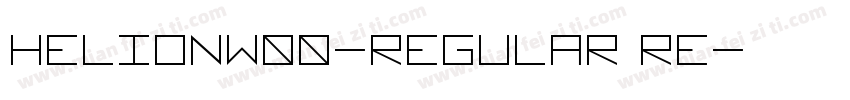 HelionW00-Regular Re字体转换